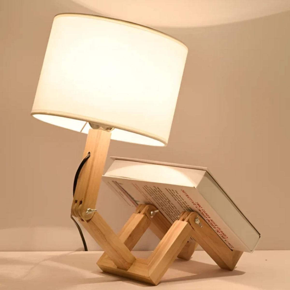 Adjustable Person Styled Table Lamp With Flexible Parts