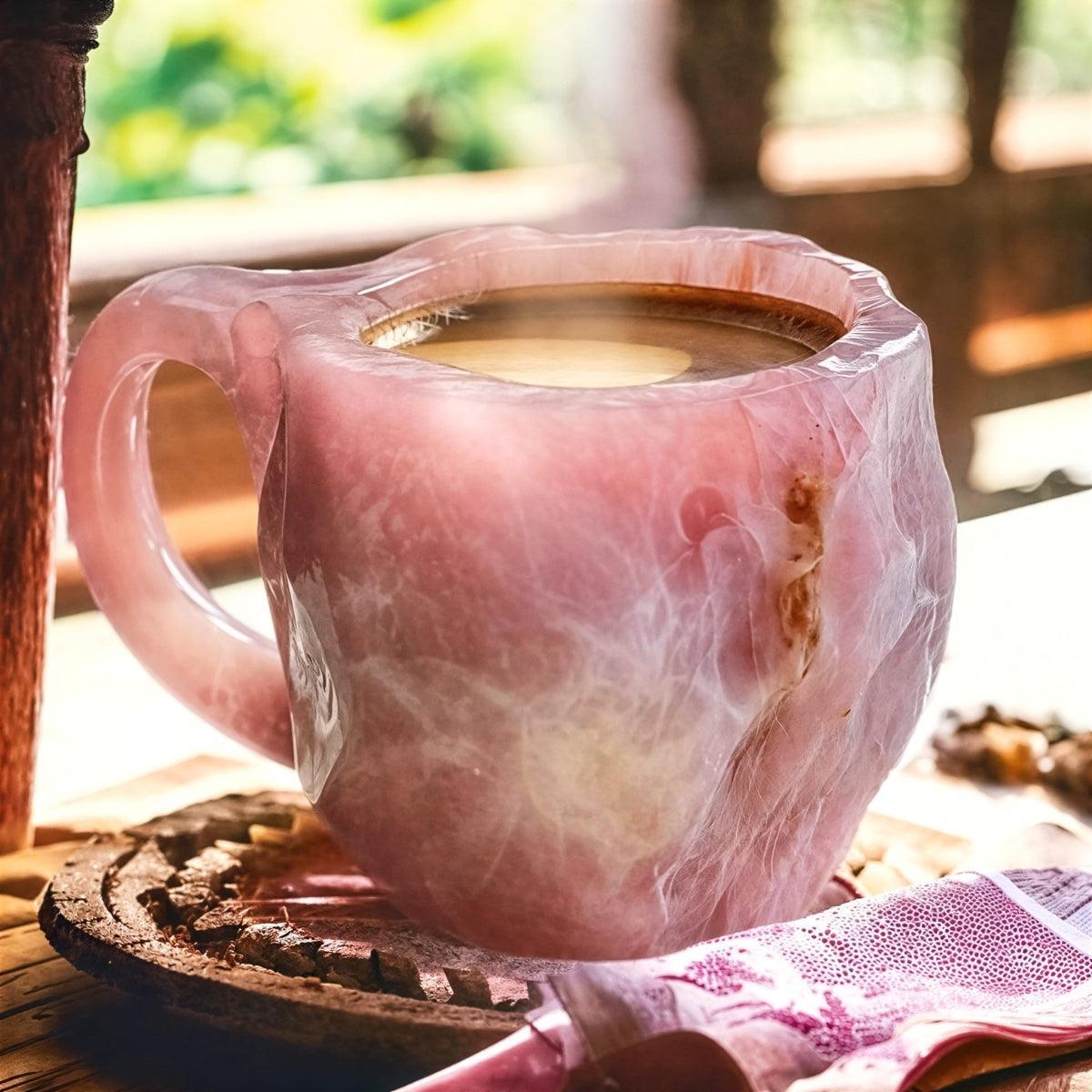 Aesthetic Coffee Cup Mug With Textured Geode Pattern Design