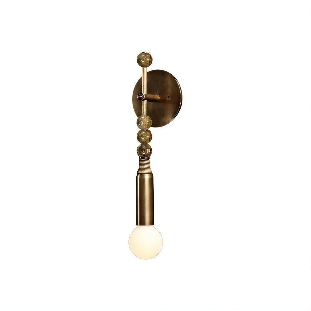 Antique Brass Wall Light With Contemporary Candle Sconce For Interior Lighting Design