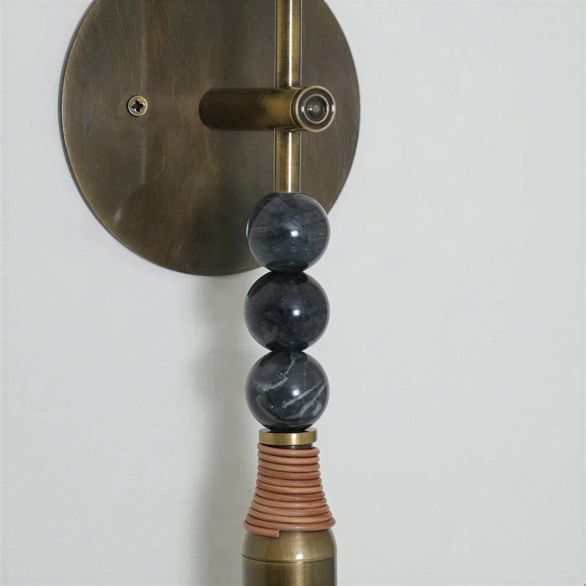 Antique Brass Wall Light With Contemporary Candle Sconce For Interior Lighting Design
