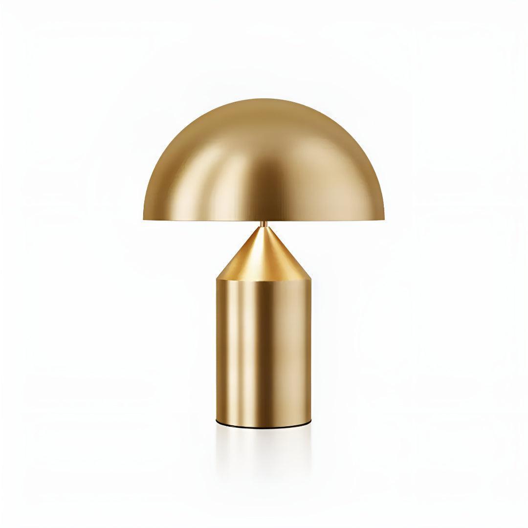 Atollo Bedside Metal Table Lamp With Modern Dome Shade