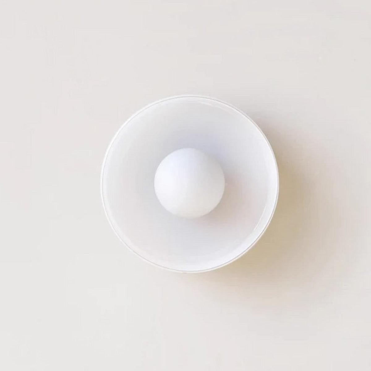 Bauhaus Mid Century Styled Round Flush Mount Ceiling Light With Geometric Design