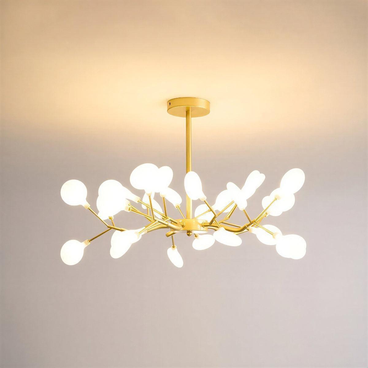 Ceiling Light With Modern Firefly Sputnik Branching Chandelier Design