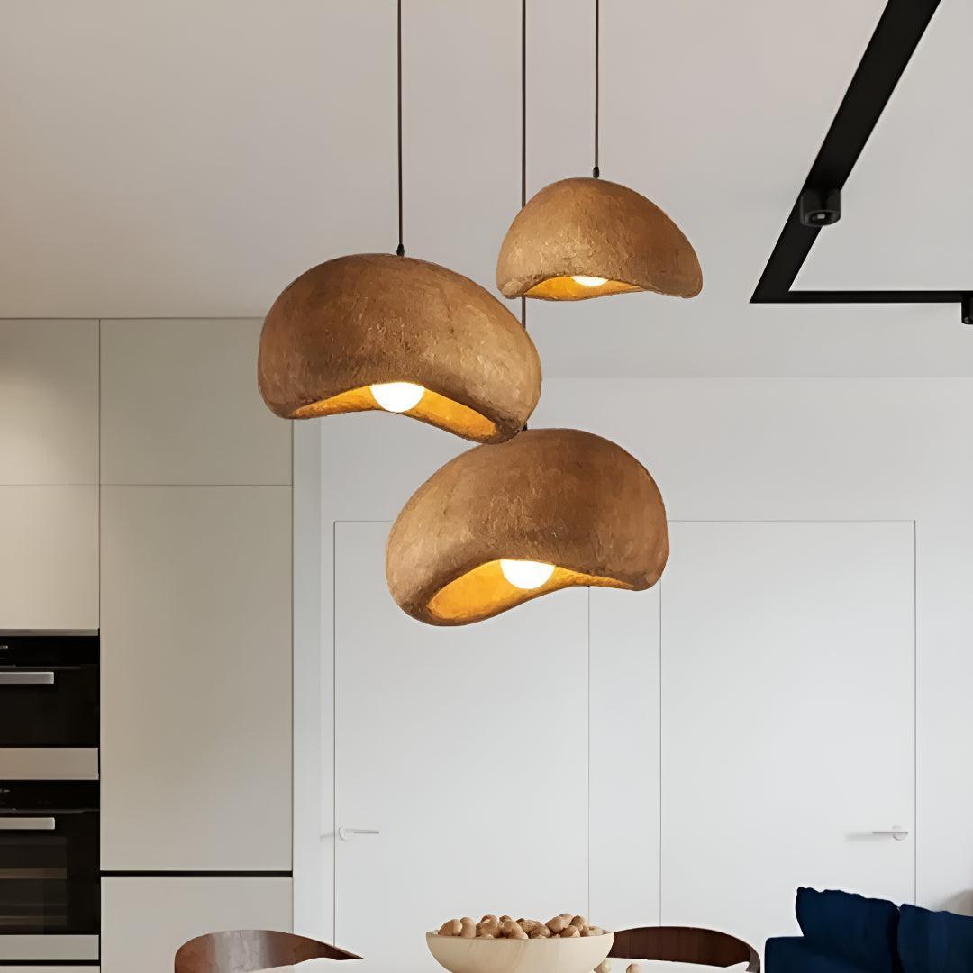 Ceiling Pendant Light With Japandi Wabi-Sabi Style