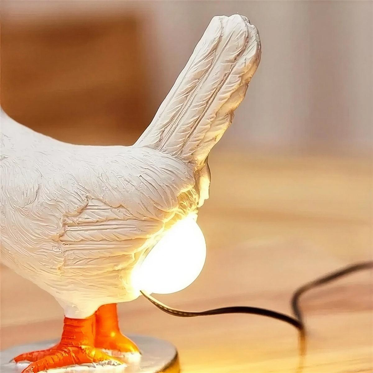 Chicken Animal Table Lamp With Egg Light