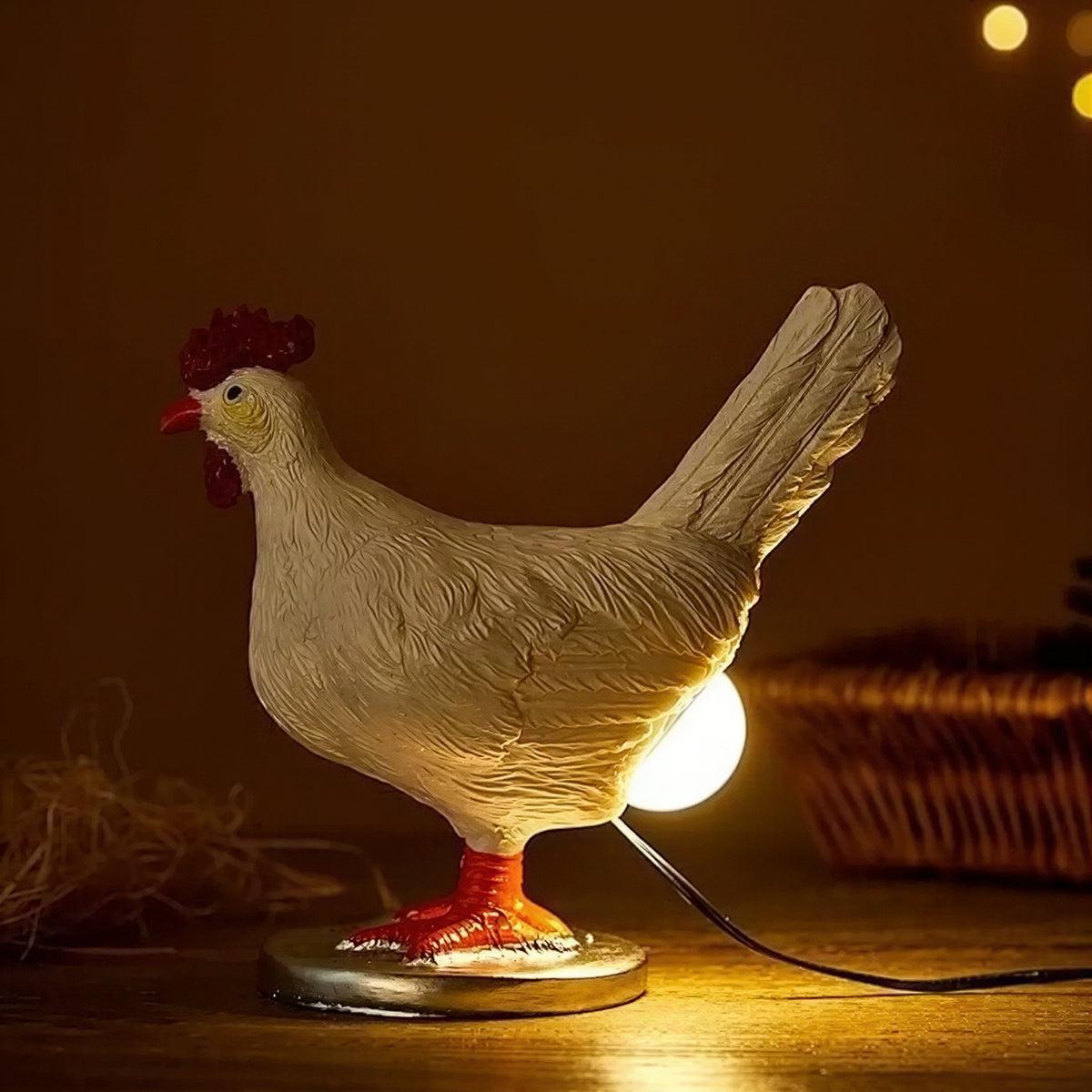 Chicken Animal Table Lamp With Egg Light