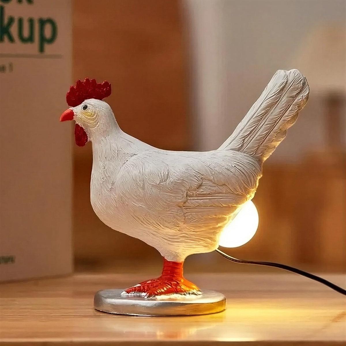 Chicken Animal Table Lamp With Egg Light