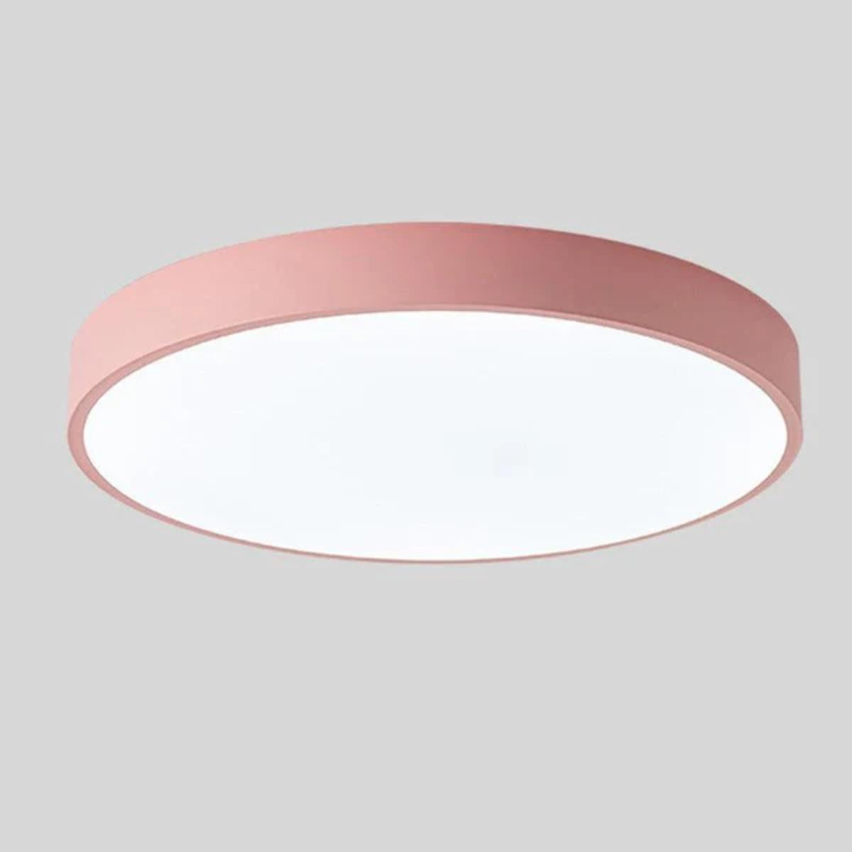 Circular Minimalist Modern Flush Mount Ceiling Light With Ambient Lighting
