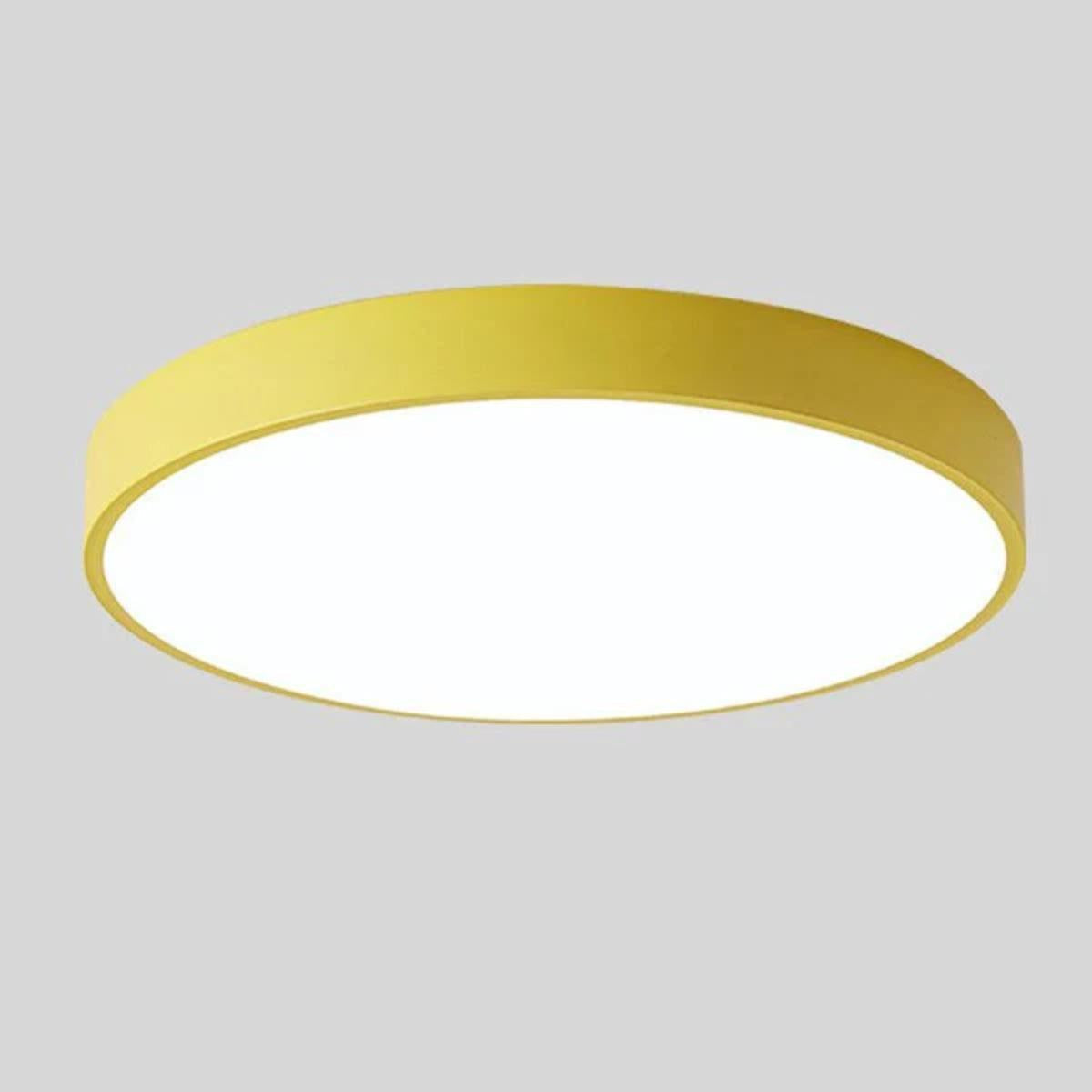 Circular Minimalist Modern Flush Mount Ceiling Light With Ambient Lighting
