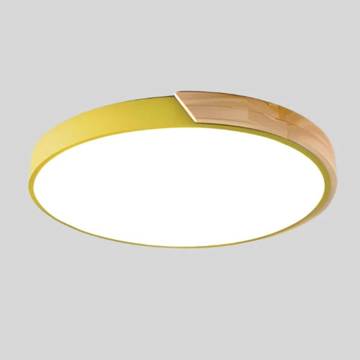 Circular Minimalist Modern Flush Mount Ceiling Light With Ambient Lighting