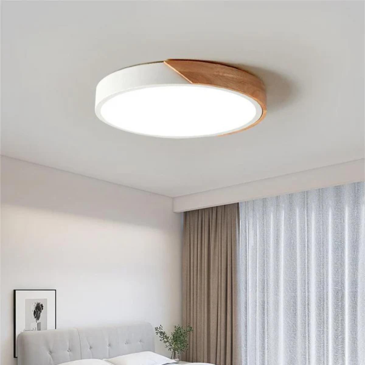 Circular Minimalist Modern Flush Mount Ceiling Light With Ambient Lighting