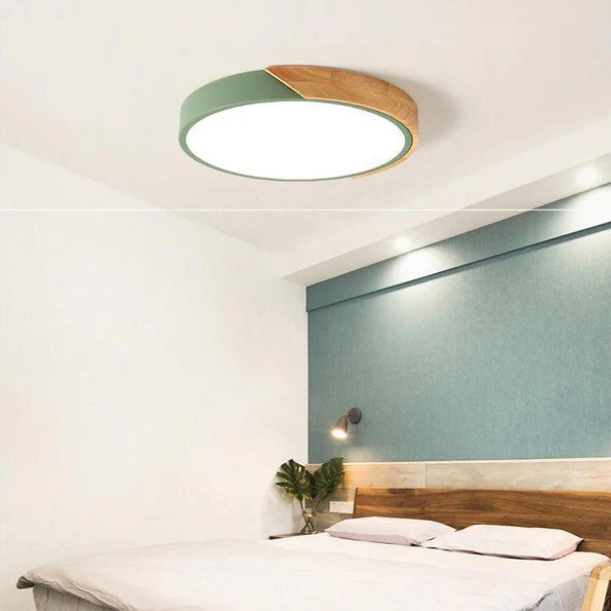 Circular Minimalist Modern Flush Mount Ceiling Light With Ambient Lighting
