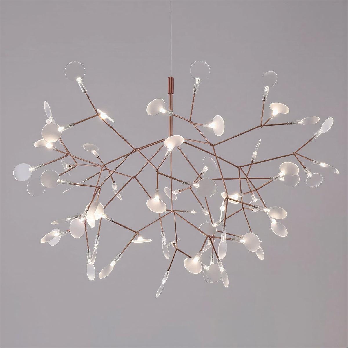 Contemporary Modern Chandelier Ceiling Light With Branch And Leaf Design