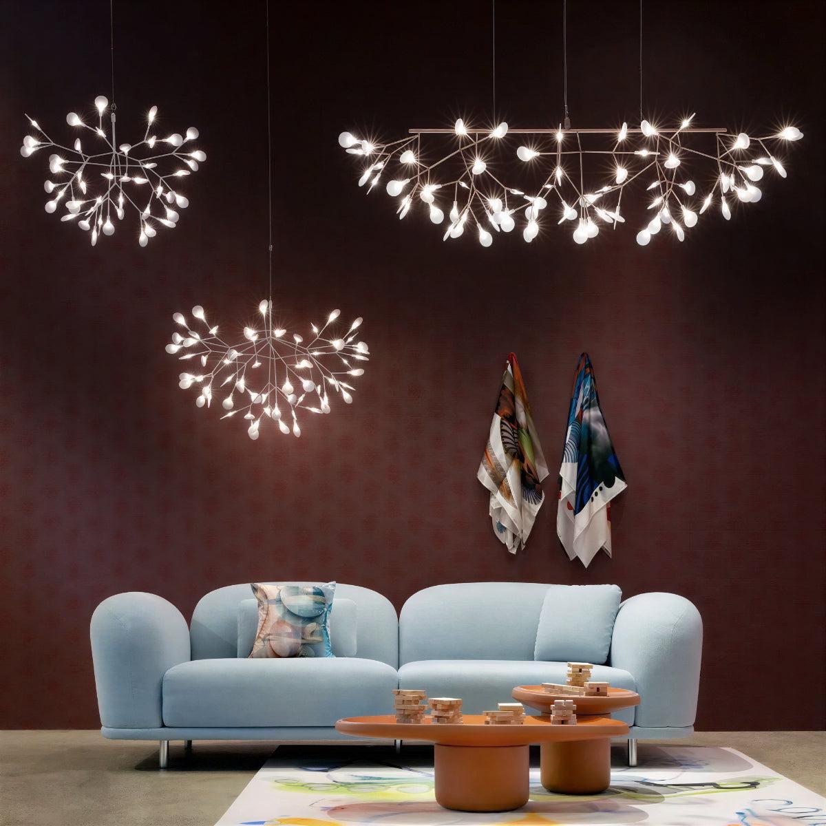 Contemporary Modern Chandelier Ceiling Light With Branch And Leaf Design