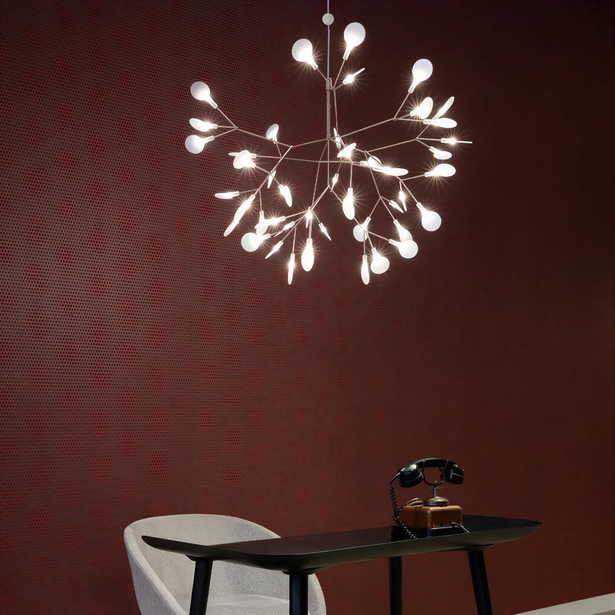 Contemporary Modern Chandelier Ceiling Light With Branch And Leaf Design