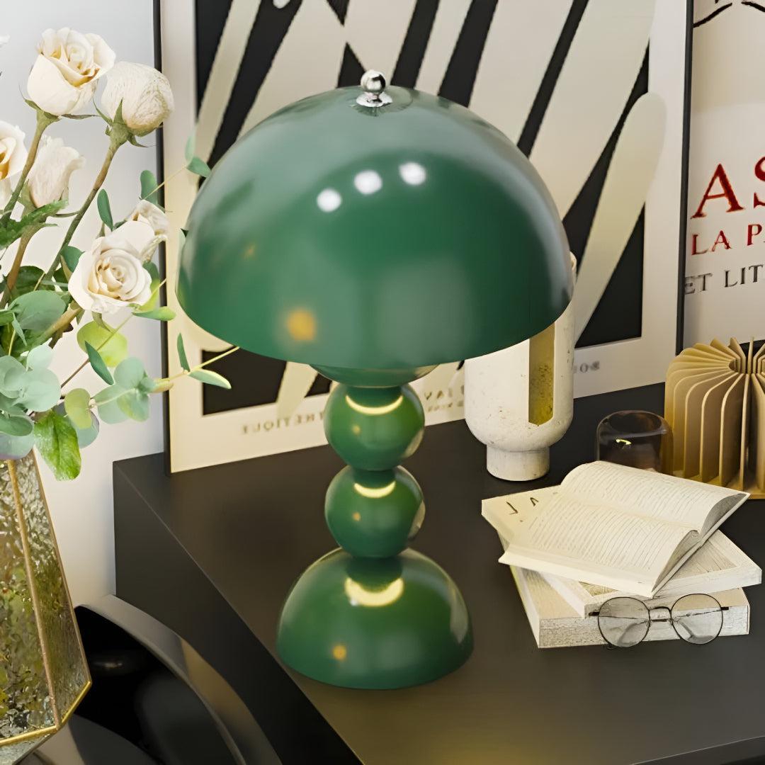 Cordless Nordic Table Lamp with Mushroom Design