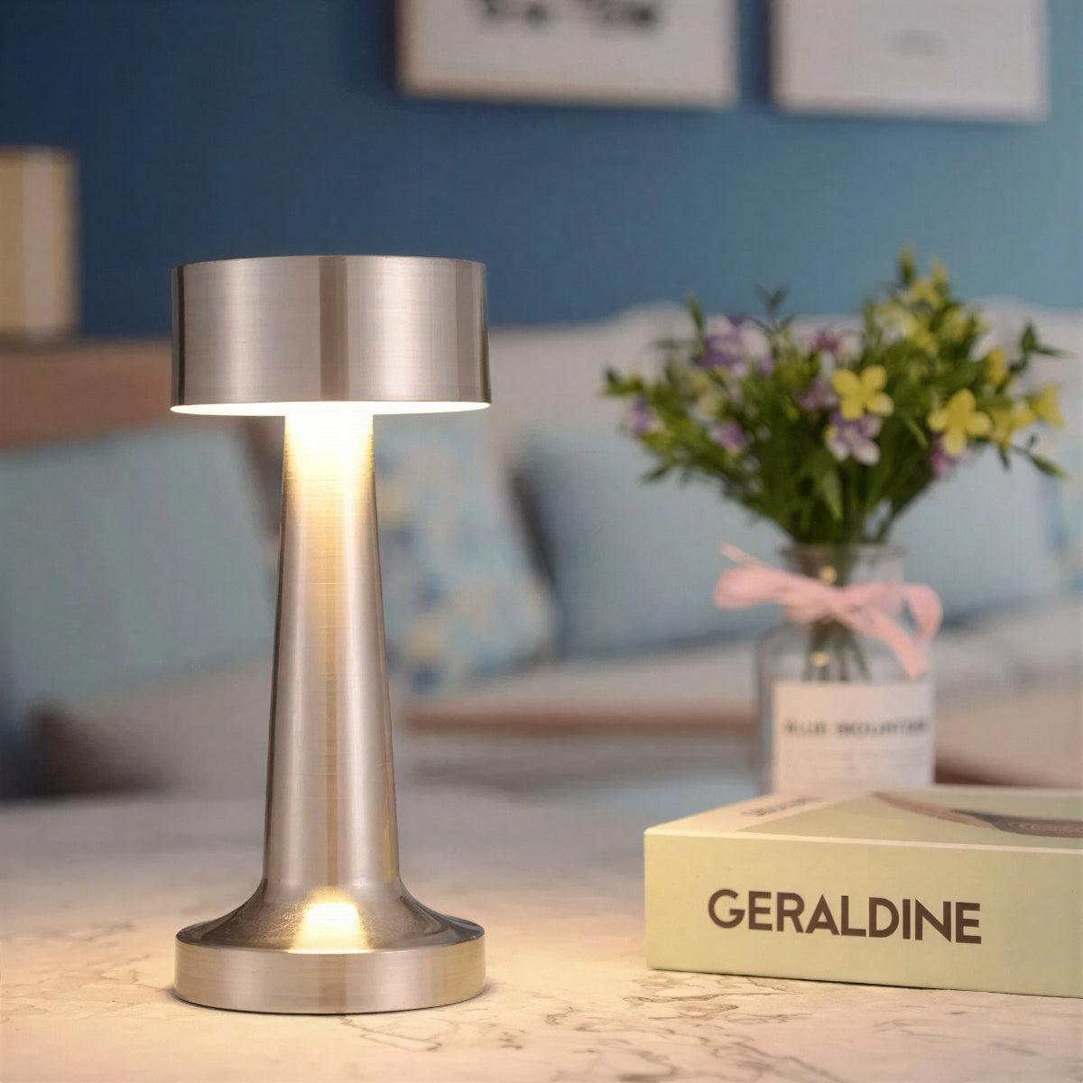 Cordless Table Lamp With Rechargeable Battery And Touch Dimming Control For Restaurant