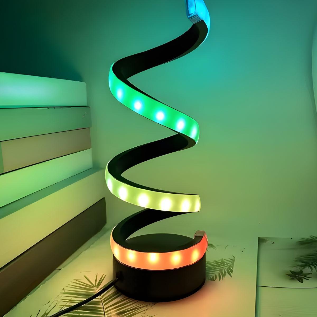 Curly Spiral Table Lamp With Dimmable LED Function