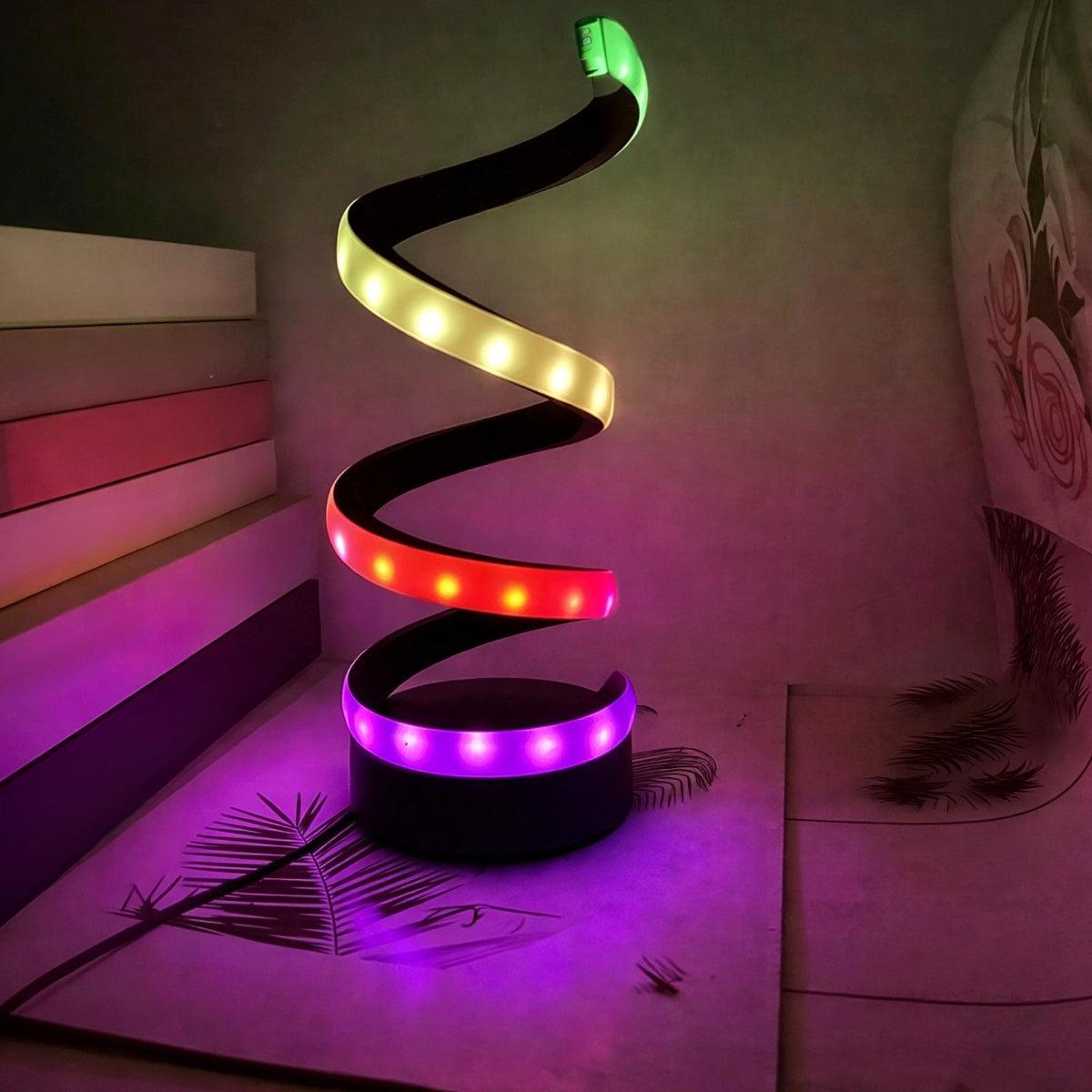 Curly Spiral Table Lamp With Dimmable LED Function