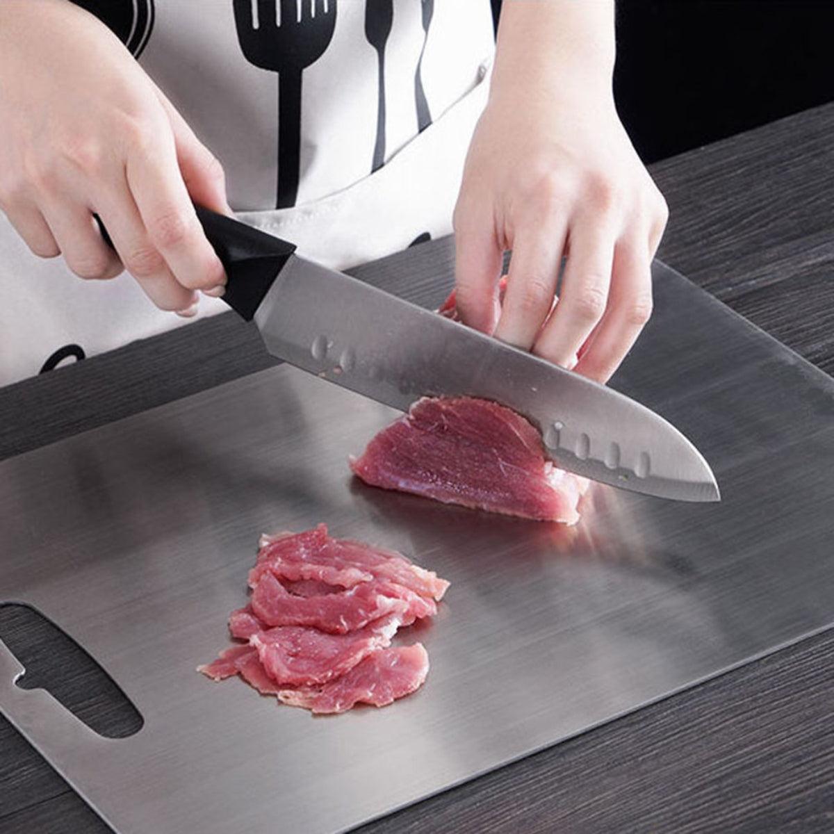 Double Sided Titanium Chopping Board With Dishwasher Safe Preparation