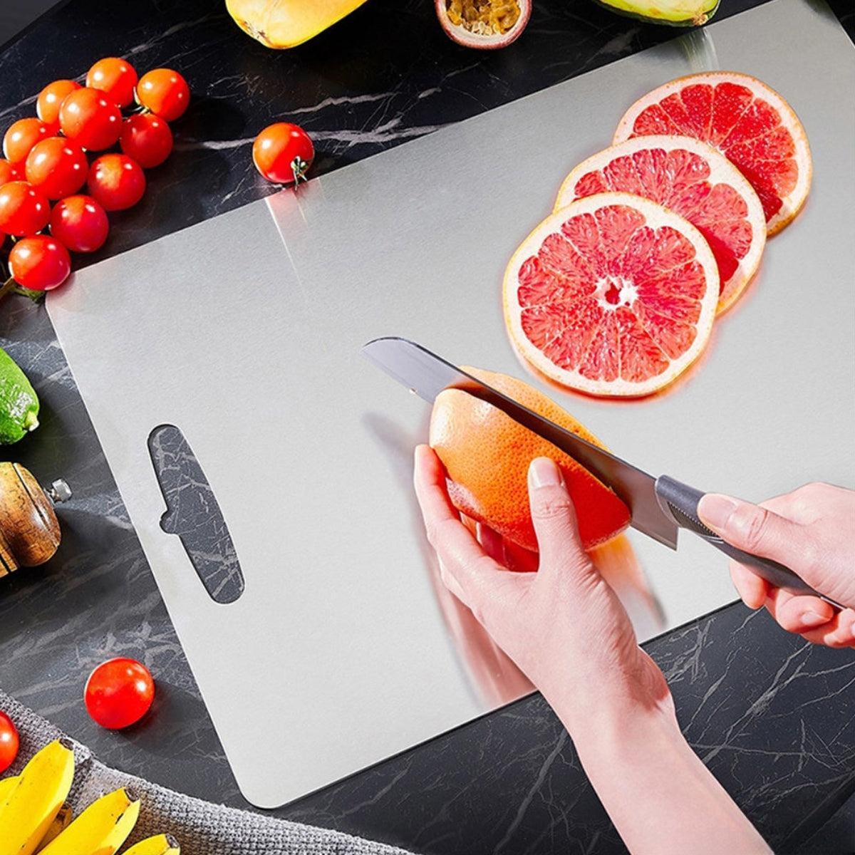 Double Sided Titanium Chopping Board With Dishwasher Safe Preparation