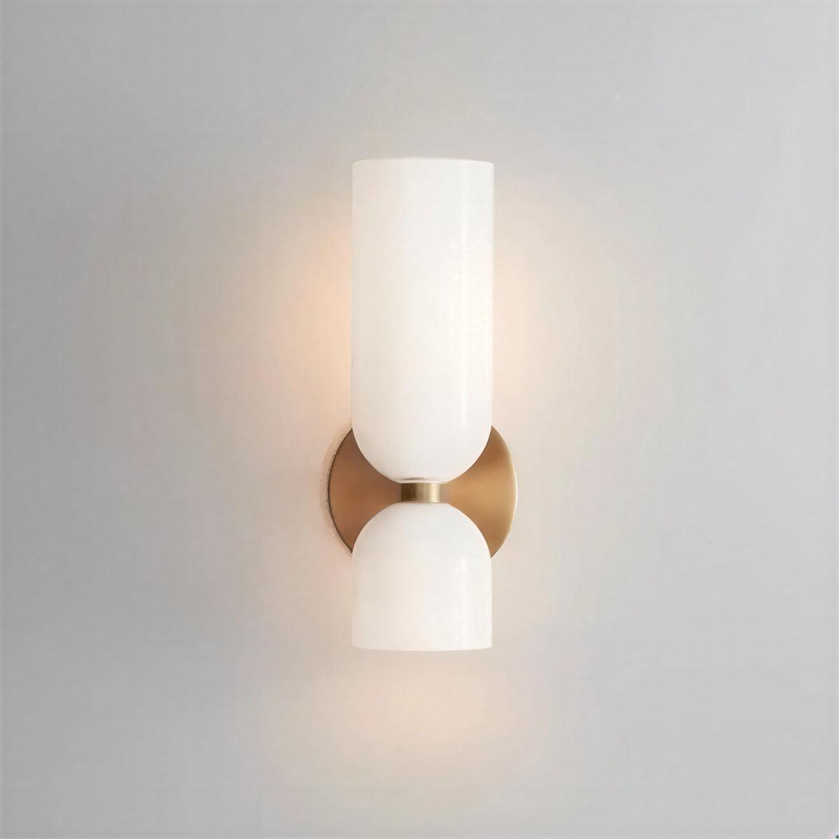 Dual Shaded Cylindrical Wall Light