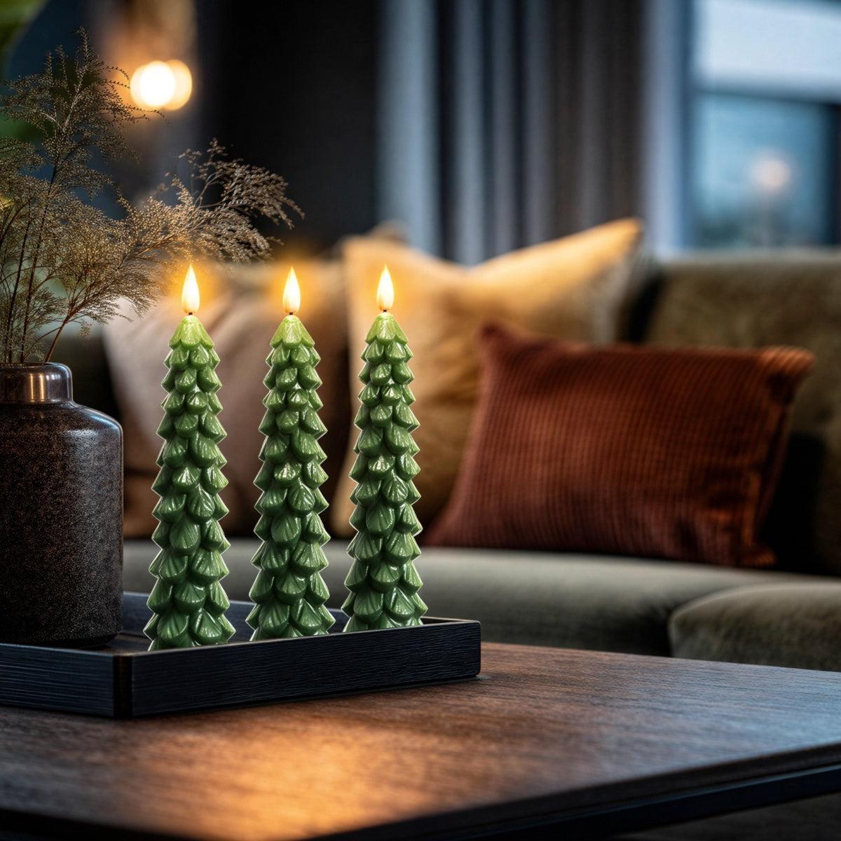 Flameless Flickering Christmas Tree Candle Lights For Table Decoration With Battery Operation