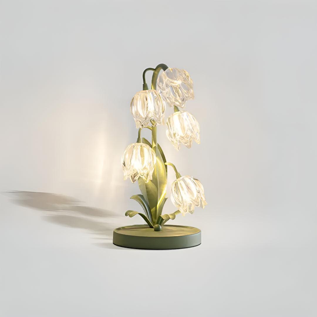 Floral Table Lamp With Flower Petal Design