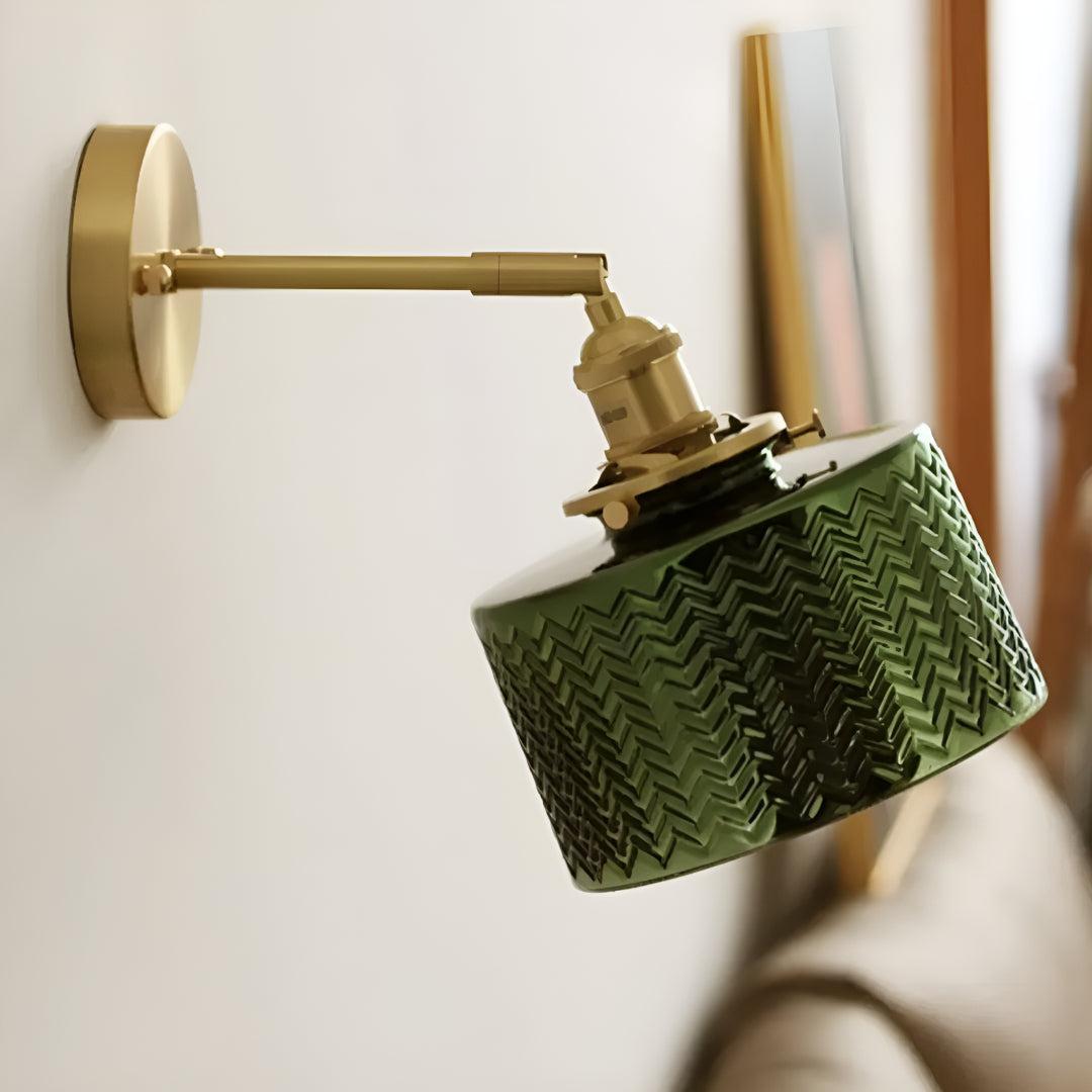 Glass Wall Light with Adjustable Shade