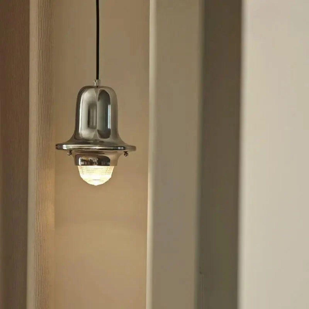 Hanging Pendant Lighting Fixture With Metal Bauhaus Design