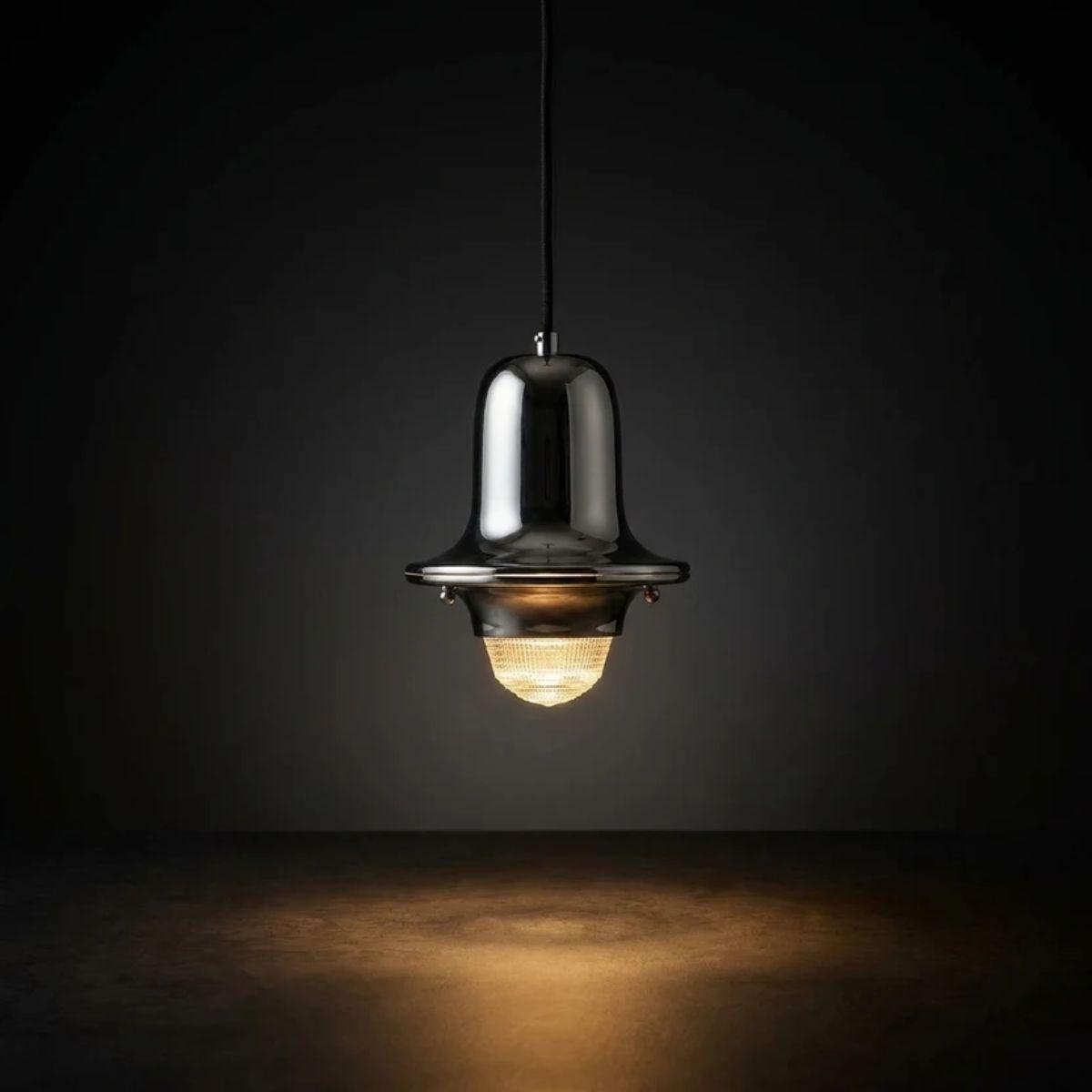 Hanging Pendant Lighting Fixture With Metal Bauhaus Design
