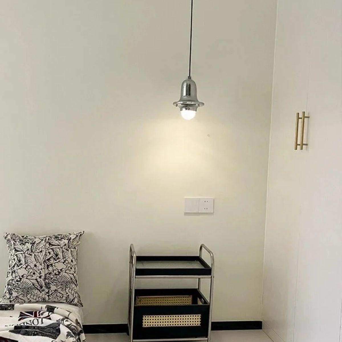 Hanging Pendant Lighting Fixture With Metal Bauhaus Design
