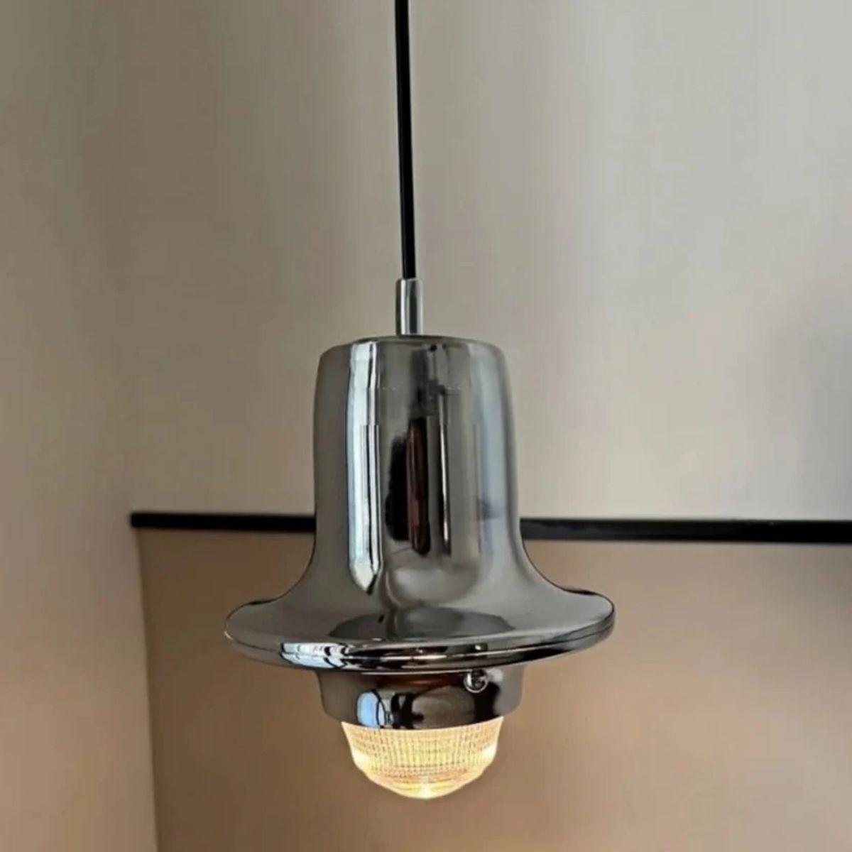 Hanging Pendant Lighting Fixture With Metal Bauhaus Design