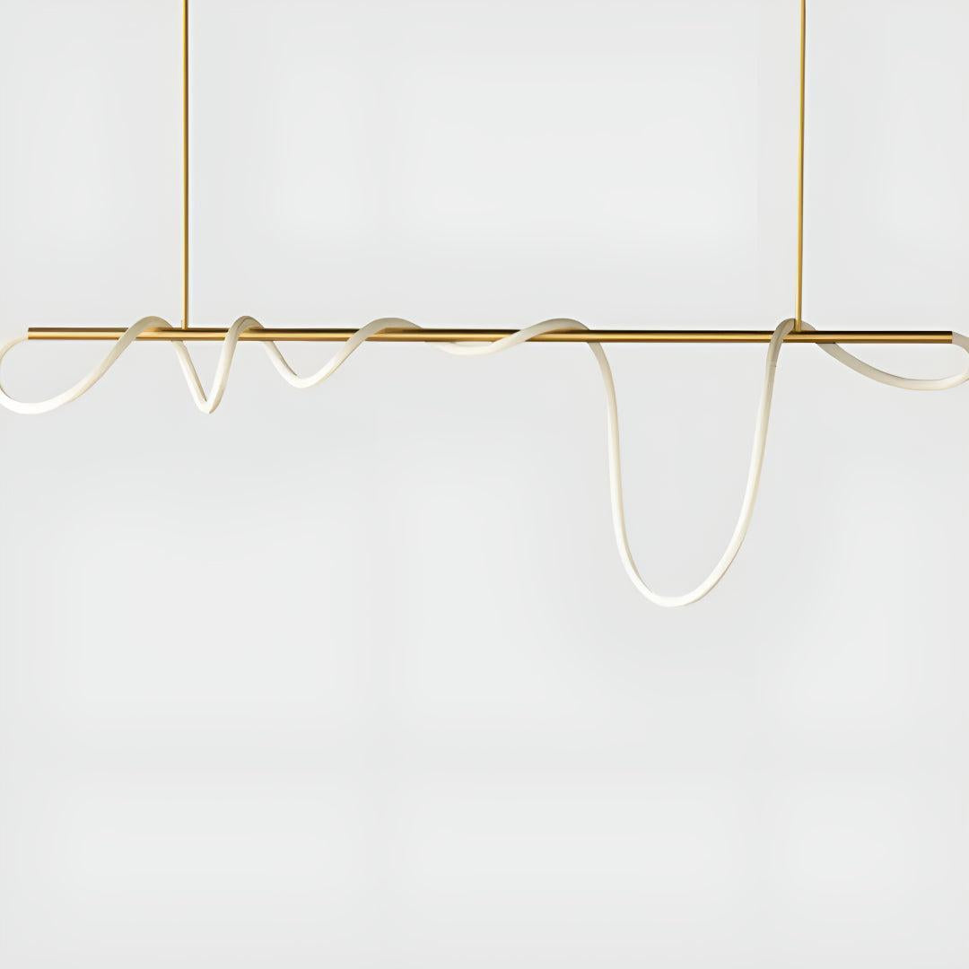 LED Ceiling Light with Flexible Tube and Modern Wave Design