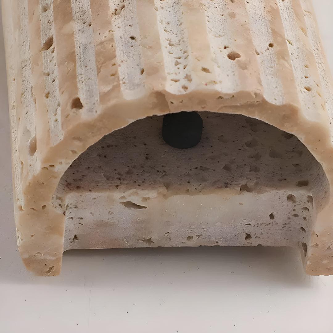 LED Wall Sconce Light With Natural Stone Shade