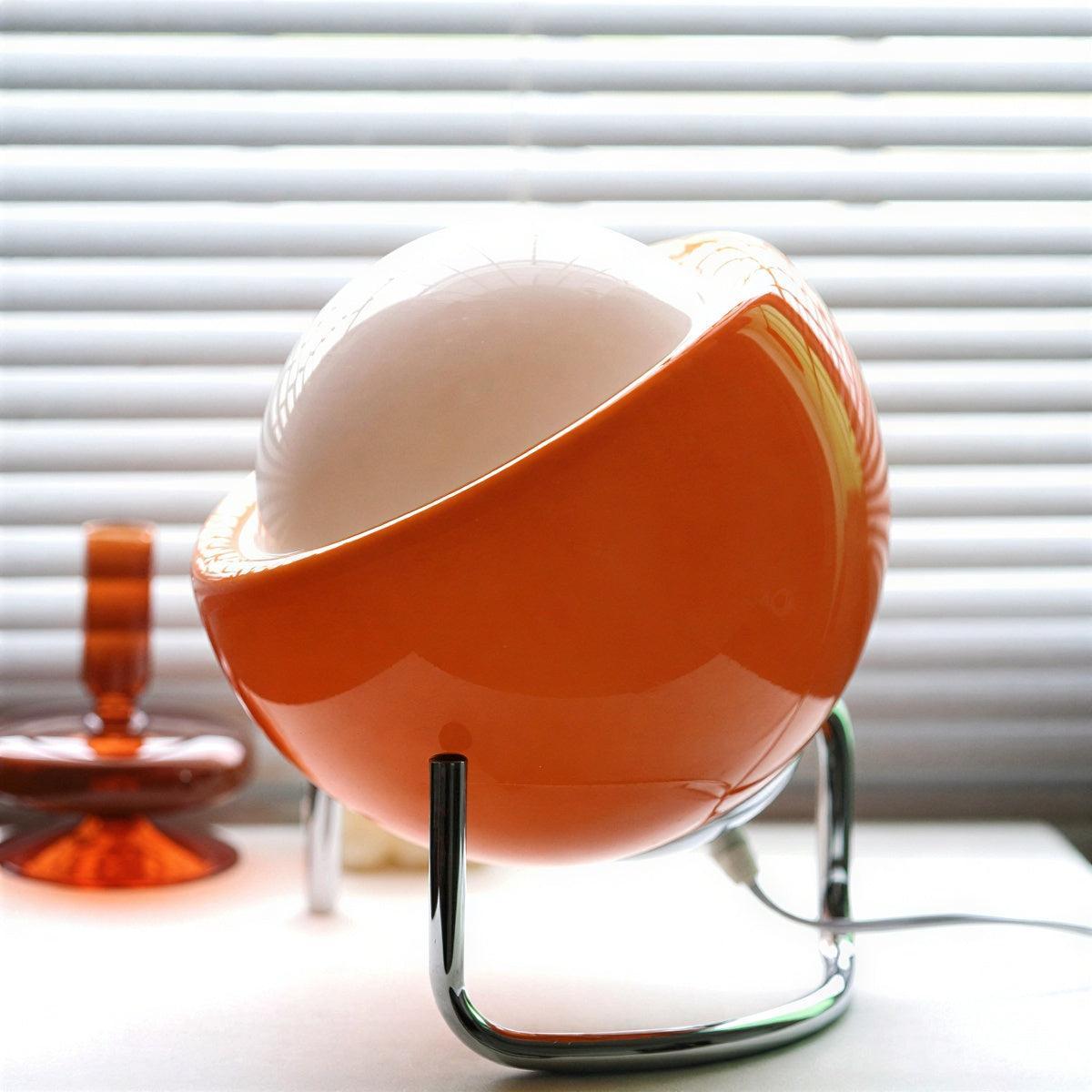 Mid Century Bauhaus Styled Table Lamp With Spherical Design Aesthetic