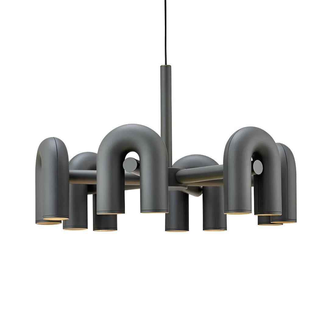 Mid Century Modern Chandelier Lighting With Unique Adjustable U-Shape Design