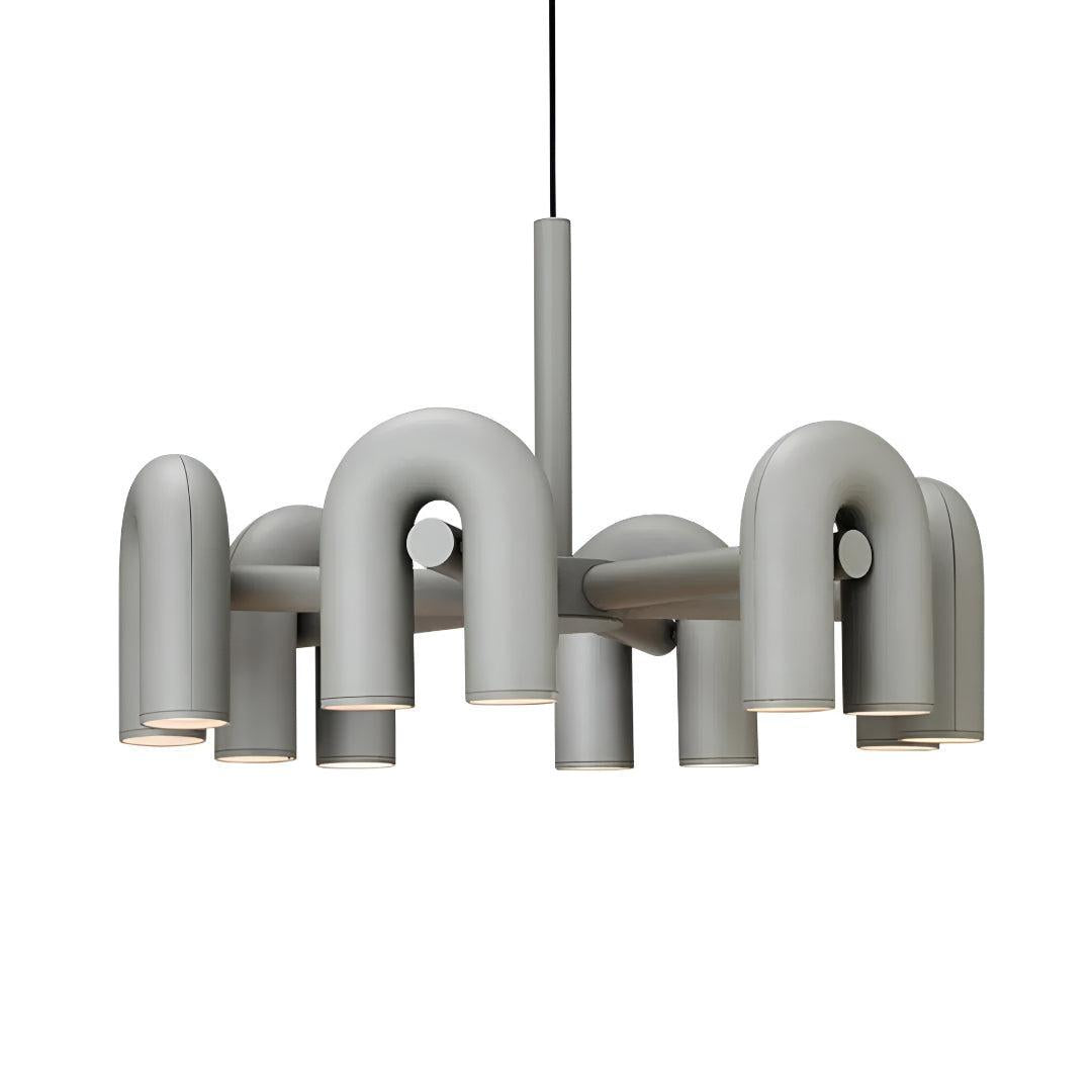 Mid Century Modern Chandelier Lighting With Unique Adjustable U-Shape Design