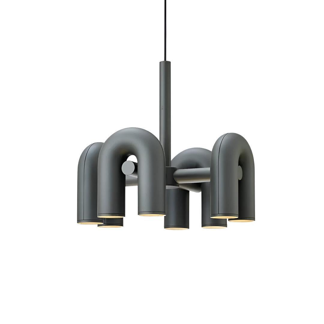 Mid Century Modern Chandelier Lighting With Unique Adjustable U-Shape Design