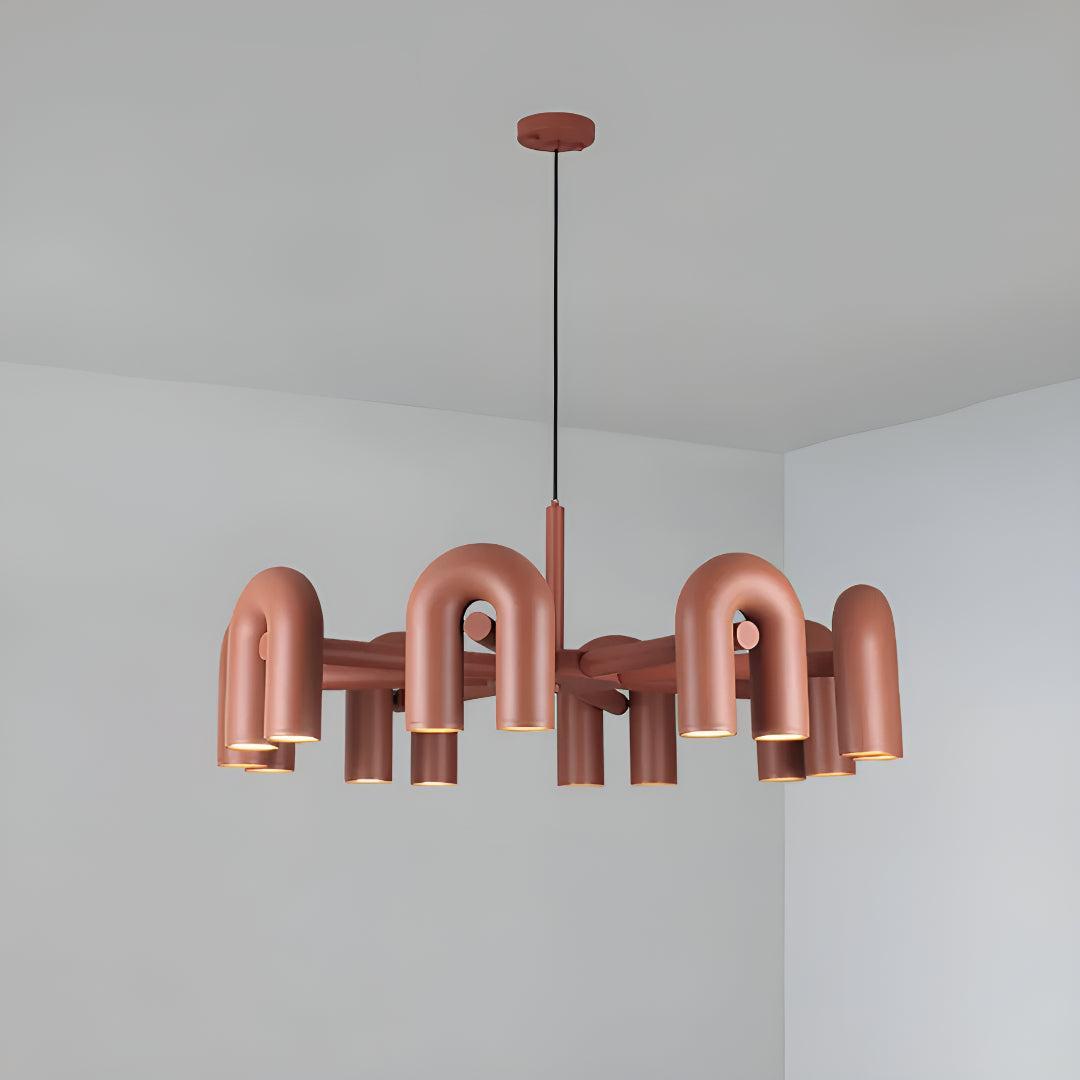 Mid Century Modern Chandelier Lighting With Unique Adjustable U-Shape Design
