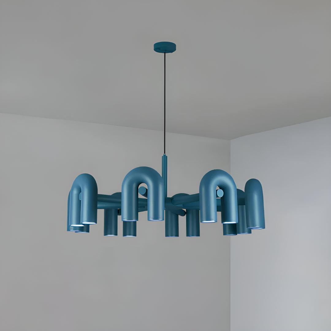 Mid Century Modern Chandelier Lighting With Unique Adjustable U-Shape Design