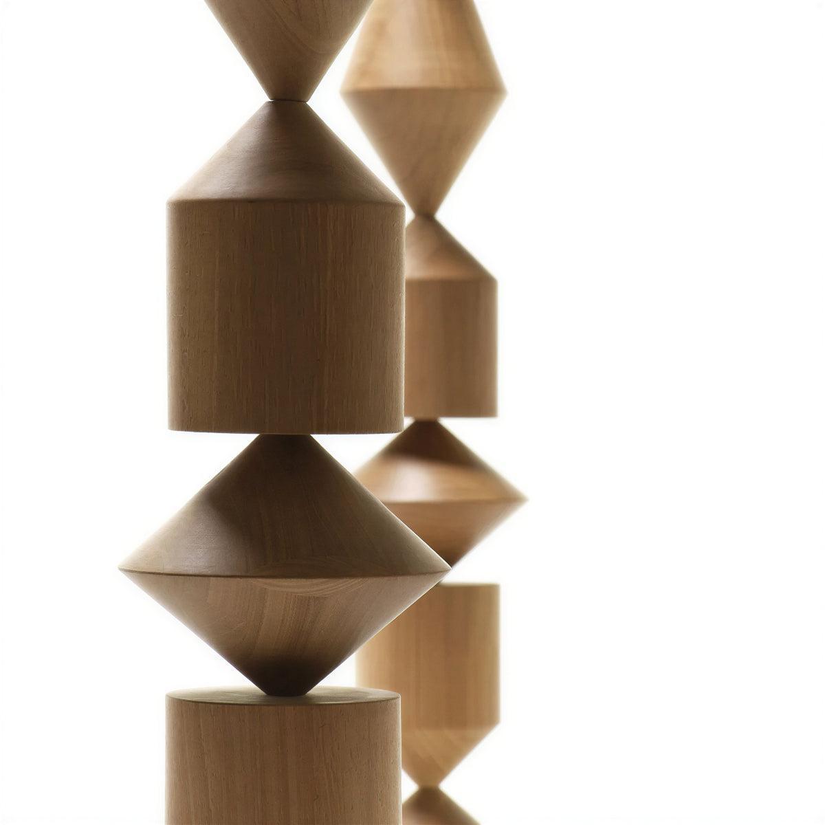 Mid Century Style Floor Lamp With Geometric Sculptural Design