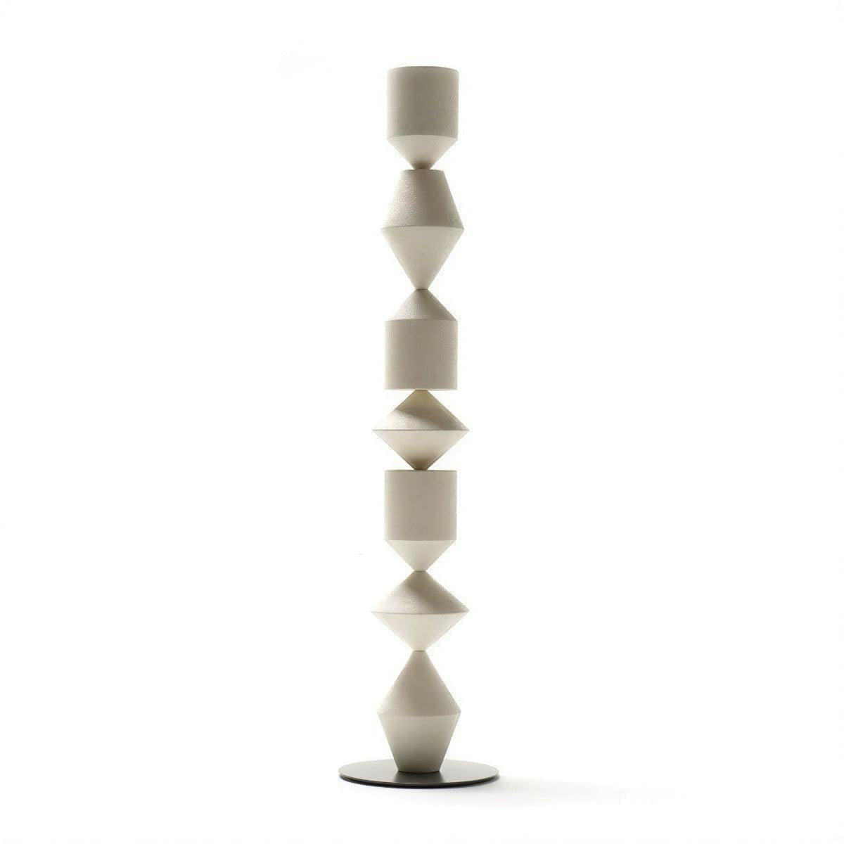 Mid Century Style Floor Lamp With Geometric Sculptural Design