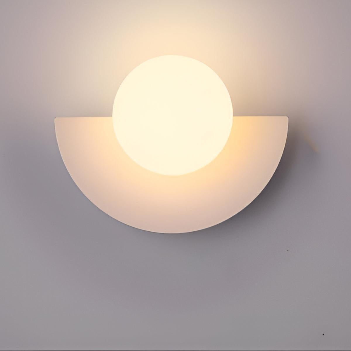 Mid Century Wall Lamp With Artistic Half Circle Design