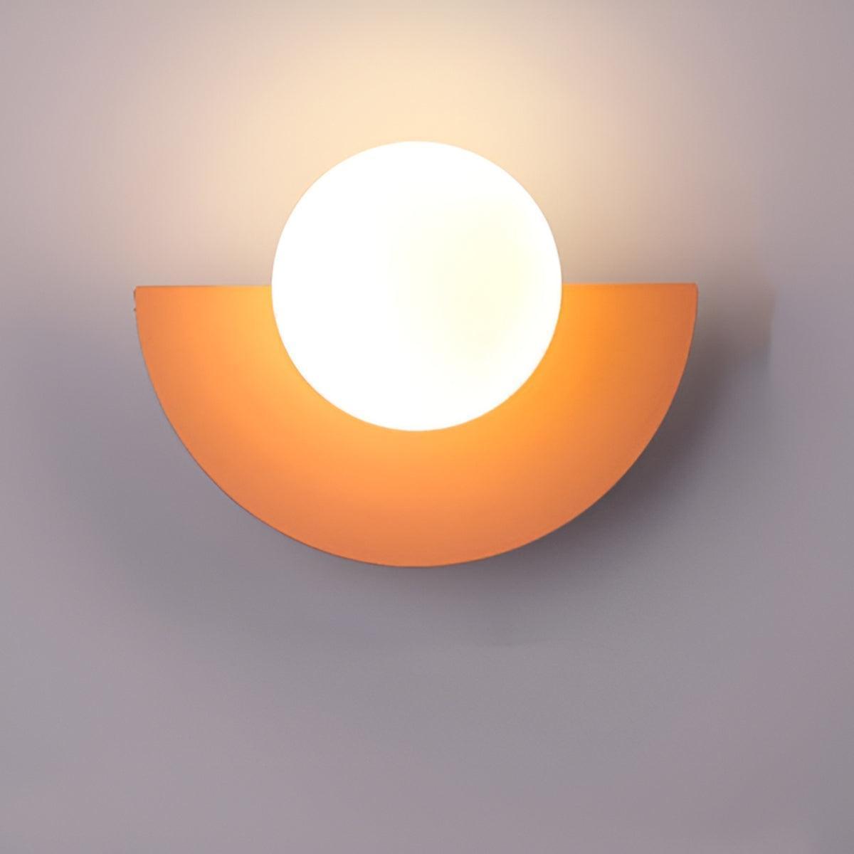 Mid Century Wall Lamp With Artistic Half Circle Design