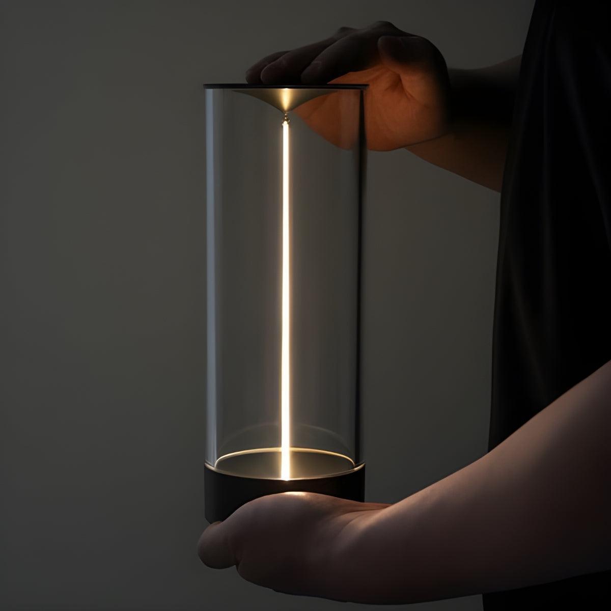 Minimalist Cordless Rechargeable Cylinder Table Lamp With Touch Dimmer Control