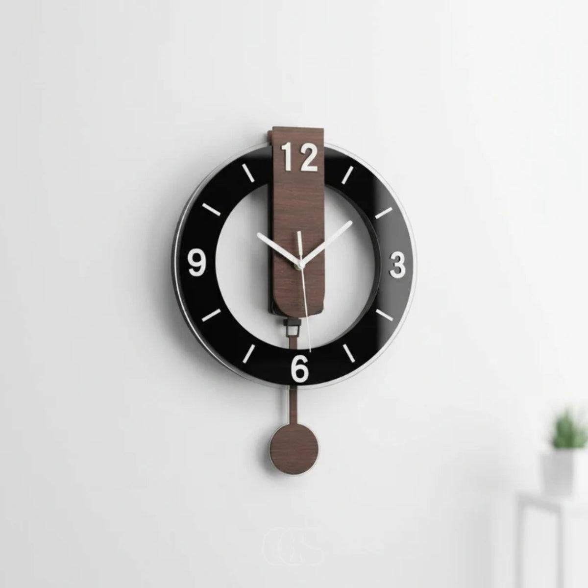 Minimalist Pendulum Wall Clock With Silent Movement