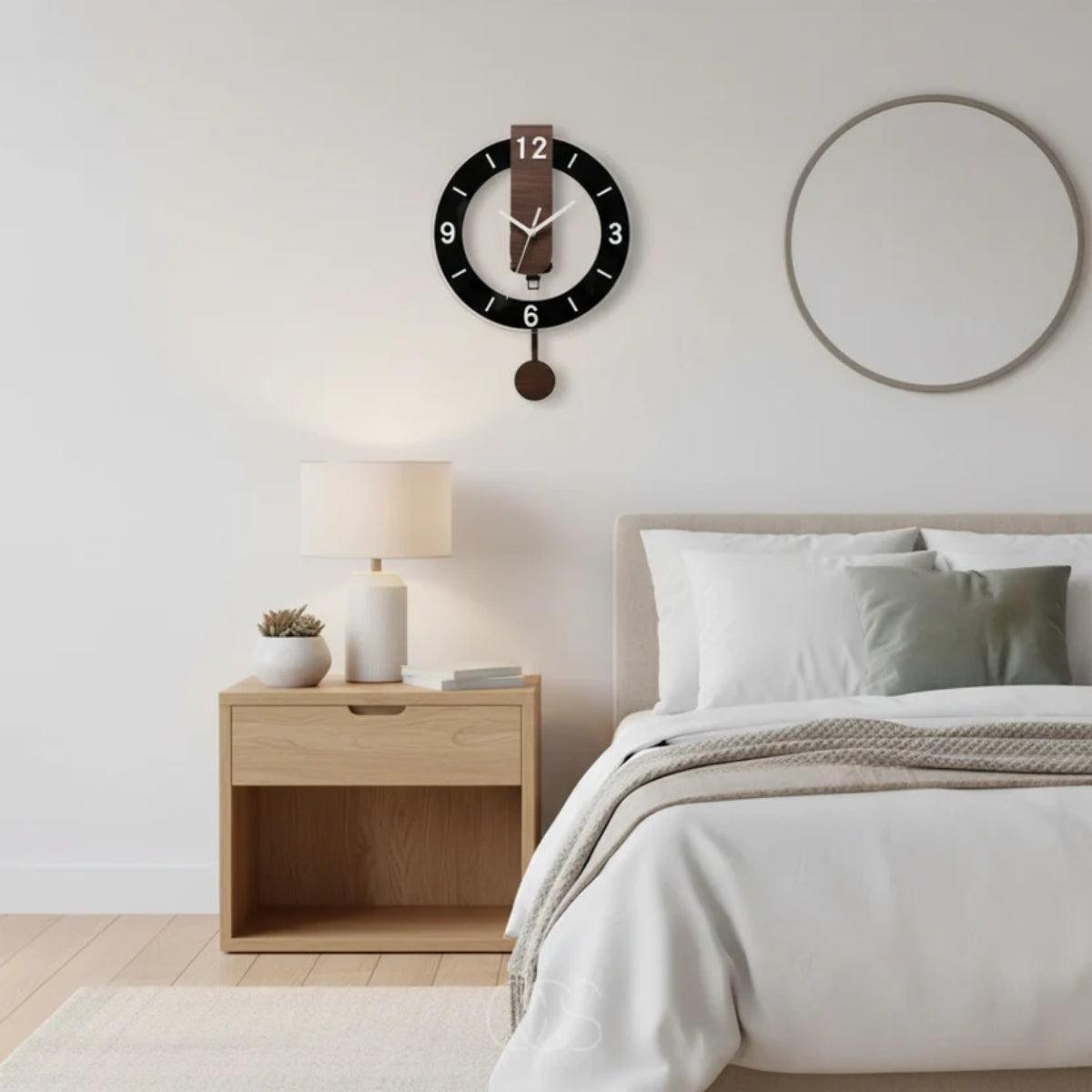 Minimalist Pendulum Wall Clock With Silent Movement