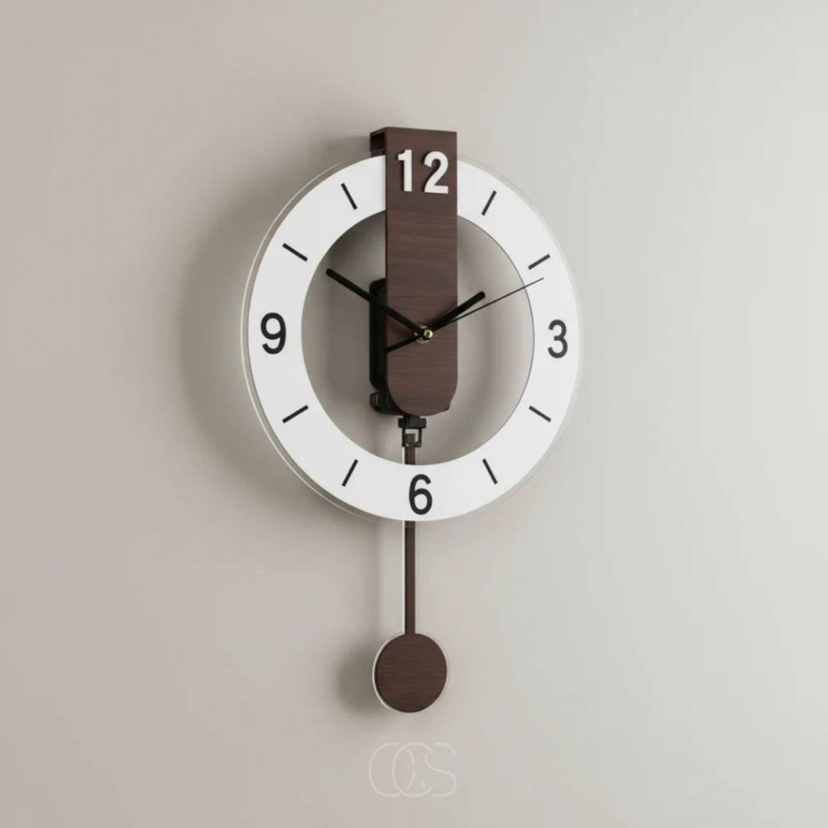 Minimalist Pendulum Wall Clock With Silent Movement