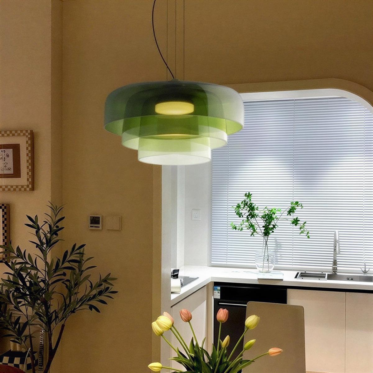 Modern Bauhaus Ceiling Pendant Light With Tiered Design